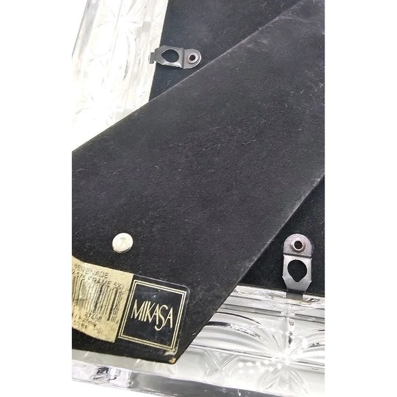 Vintage Mikasa Etched Crystal 5 x 7 Wedding Photo Picture Frame "Serenade" NOS - Picture 6 of 12